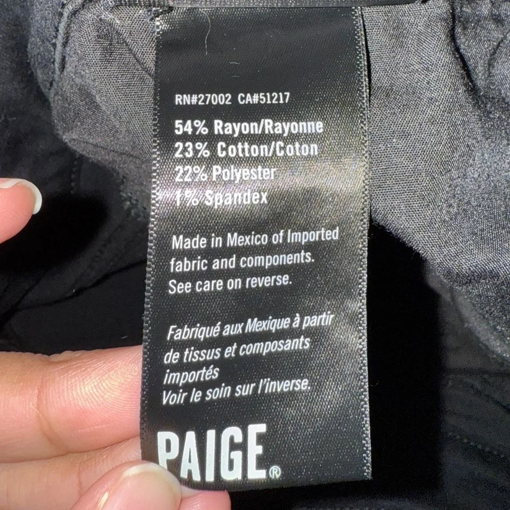 Paige Lennox Men’s Slim Fit Jeans Black Shadow Size 38 - Picture 3 of 11